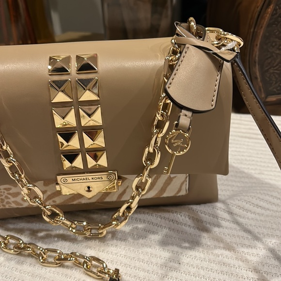 MK Michael Kors Cece Medium Lady
Shoulder Bag Crossbody 
Handbag Satchel Camel - Picture 17 of 17